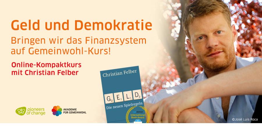 Banner Onlinekurs mit Christian Felber